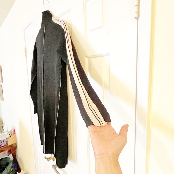 Annette Gortz full zip viscose blend black cream cardigan asymmetrical sweater - Picture 12 of 15